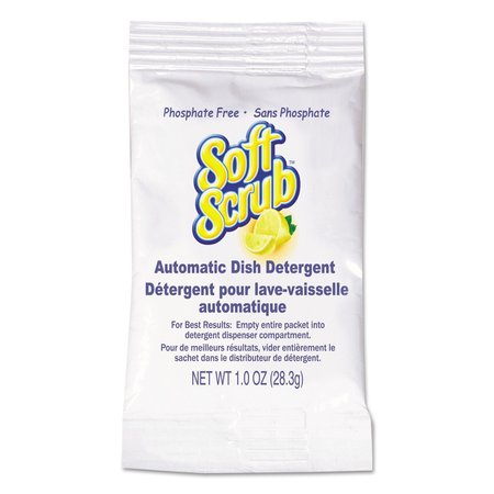 SOFT SCRUB Automatic Dish Detergent, Lemon Scent, Powder, 1 oz. Packet, PK200 DIA 10006